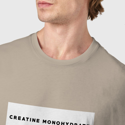 Мужская футболка хлопок с принтом Креатин моногидрат, фото #4