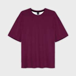 Мужская футболка oversize 3D Очень глубокий красно-пурпурный