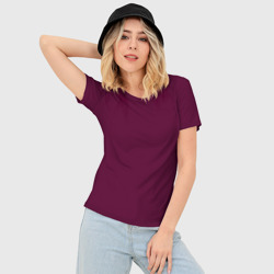 Женская футболка 3D Slim Очень глубокий красно-пурпурный - фото 2