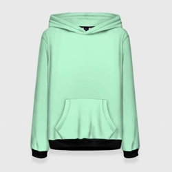 Женская толстовка 3D Бледная мята однотонный