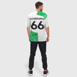 Мужская футболка oversize 3D Трент Александер-Арнольд Ливерпуль форма 23-24 гостевая - фото 2