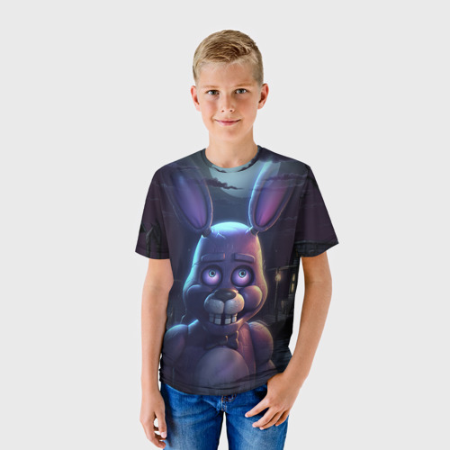 Детская футболка 3D Bonnie FNAF, цвет 3D печать - фото 3