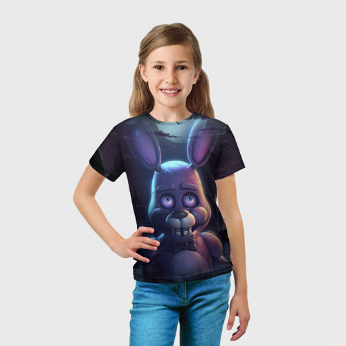 Детская футболка 3D Bonnie FNAF, цвет 3D печать - фото 5