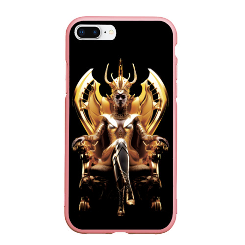 Чехол для iPhone 7Plus/8 Plus матовый Египтянка на золотом троне, цвет баблгам