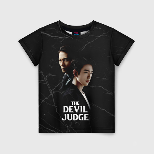 Детская футболка 3D с принтом Дьявольский судья, вид спереди #2