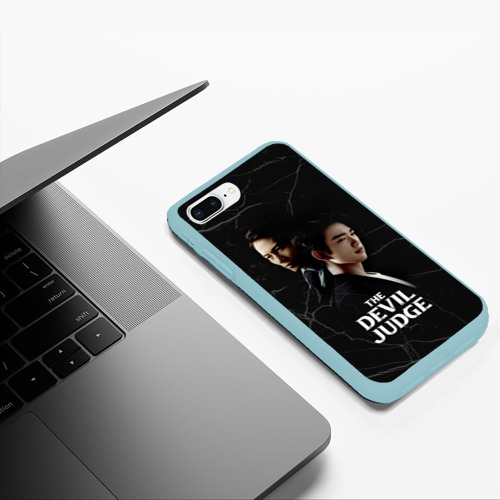 Чехол для iPhone 7Plus/8 Plus матовый Дьявольский судья, цвет мятный - фото 5