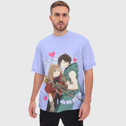 Мужская футболка oversize 3D Моя любовь 999 уровня к Ямаде - персонажи игры - фото 2