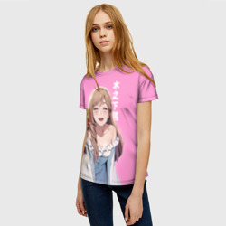 Женская футболка 3D Моя любовь 999 уровня к Ямаде - Ананочка - фото 2