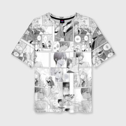 Женская футболка oversize 3D Моя любовь 999 уровня к Ямаде - манга