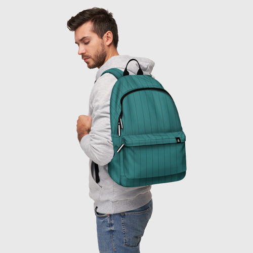 Рюкзак 3D Полосатый благородны зелёный - фото 3