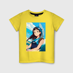 Детская футболка хлопок Девочка и океан