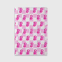 Обложка для паспорта матовая кожа Розовая шашка и Барби