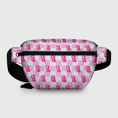 Поясная сумка 3D с принтом Розовая шашка и Барби, вид сзади #1