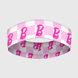 Розовая шашка и Барби – Повязка на голову с принтом купить