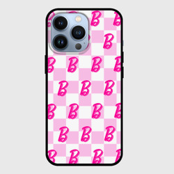 Чехол для iPhone 13 Pro Розовая шашка и Барби