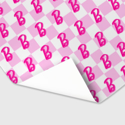 Бумага для упаковки 3D Розовая шашка и Барби - фото 2