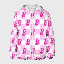 Мужская куртка 3D Розовая шашка и Барби