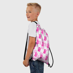 Рюкзак-мешок 3D Розовая шашка и Барби - фото 2