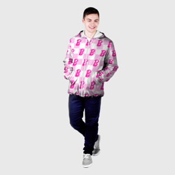 Мужская куртка 3D Розовая шашка и Барби - фото 2