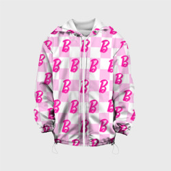 Детская куртка 3D Розовая шашка и Барби
