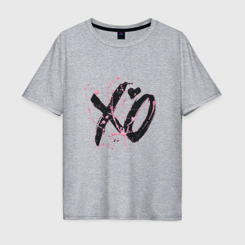 Мужская футболка хлопок Oversize с принтом Xo The Weeknd, вид спереди #2