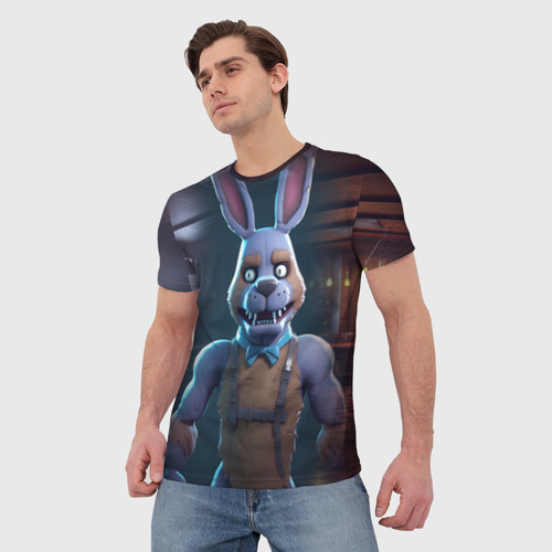 Мужская футболка 3D Электрический   Бонни, цвет 3D печать - фото 3
