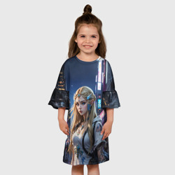 Детское платье 3D Принцесса Зельда в мегаполисе - фото 2