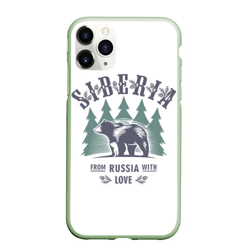 Чехол для iPhone 11 Pro матовый с принтом Сибирь - из России с любовью, вид спереди #2