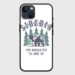 Сибирь - из России с любовью и медведями – Чехол для iPhone 14 с принтом купить