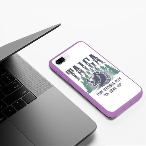 Чехол для iPhone 7Plus/8 Plus матовый с принтом Тайга - из России с любовью, фото #5