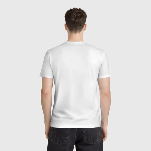 Мужская футболка 3D с принтом Тайга - из России с любовью, вид сзади #2