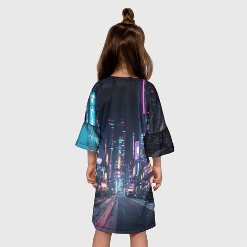 Детское платье 3D Принцесса Зельда в киберпанке, цвет 3D печать - фото 5