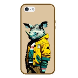 Чехол для iPhone 5/5S матовый Dude rhino - urban style