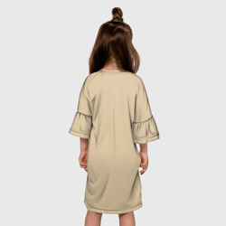 Платье с принтом Dude rhino - urban style для ребенка, вид на модели сзади №2. Цвет основы: белый