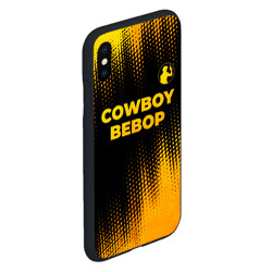 Чехол для iPhone XS Max матовый Cowboy Bebop - gold gradient: символ сверху - фото 2