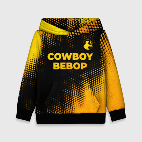 Детская толстовка 3D Cowboy Bebop - gold gradient: символ сверху, цвет черный