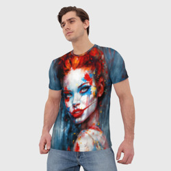 Мужская футболка 3D Clown girl - фото 2