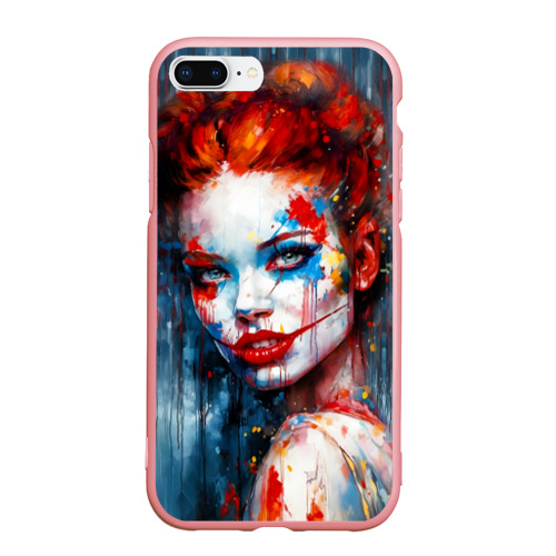 Чехол для iPhone 7Plus/8 Plus матовый Clown girl, цвет баблгам