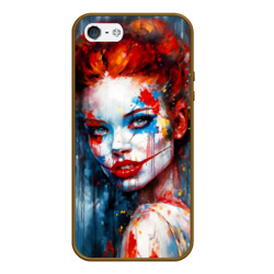 Чехол для iPhone 5/5S матовый Clown girl