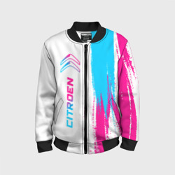 Детский бомбер 3D Citroen neon gradient style: по-вертикали