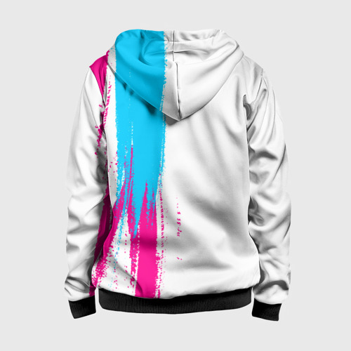 Детская толстовка 3D на молнии Citroen neon gradient style: по-вертикали, цвет черный - фото 2