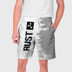 Мужские шорты 3D Rust glitch на светлом фоне: по-вертикали