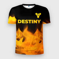 Мужская футболка 3D Slim Destiny - gold gradient: символ сверху