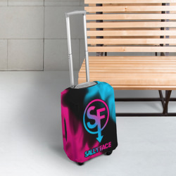 Чехол для чемодана 3D Sally Face - neon gradient - фото 2