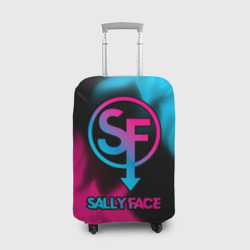 Чехол для чемодана 3D Sally Face - neon gradient