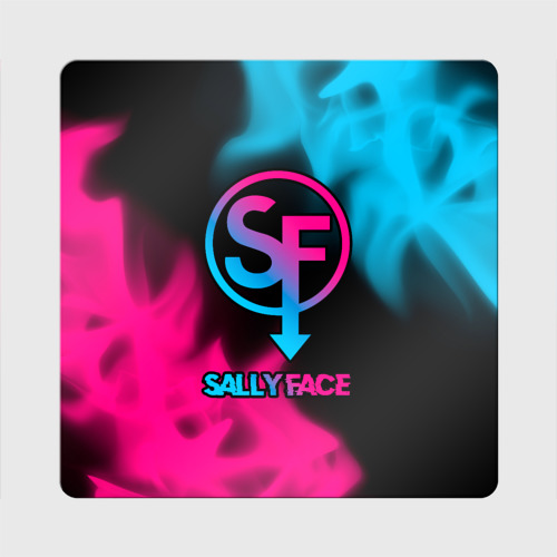 Магнит виниловый Квадрат Sally Face - neon gradient