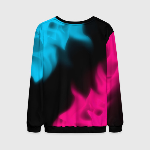 Мужской свитшот 3D Sally Face - neon gradient, цвет черный - фото 2