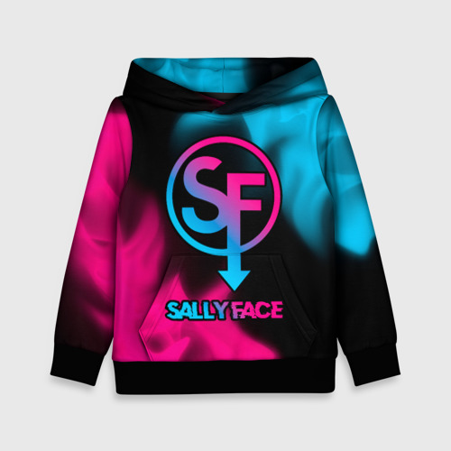 Детская толстовка 3D Sally Face - neon gradient, цвет черный