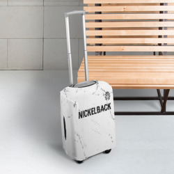 Чехол для чемодана 3D Nickelback glitch на светлом фоне: символ сверху - фото 2