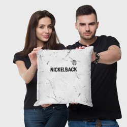 Подушка 3D Nickelback glitch на светлом фоне: символ сверху - фото 2
